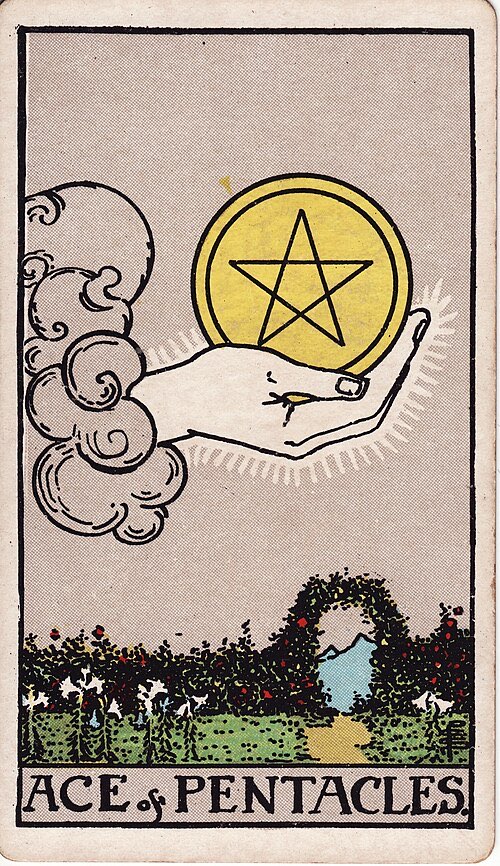Ace of Pentacles, Rider-Waite-Smith tarot card