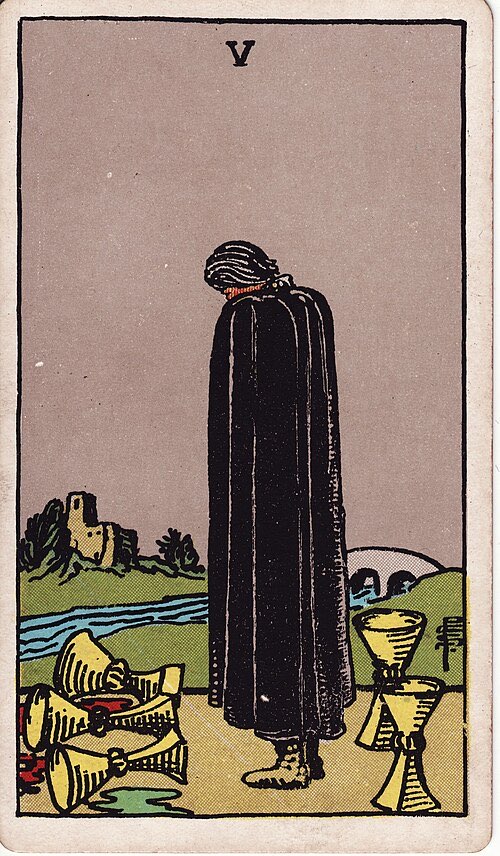Five of Cups, Rider-Waite-Smith tarot card