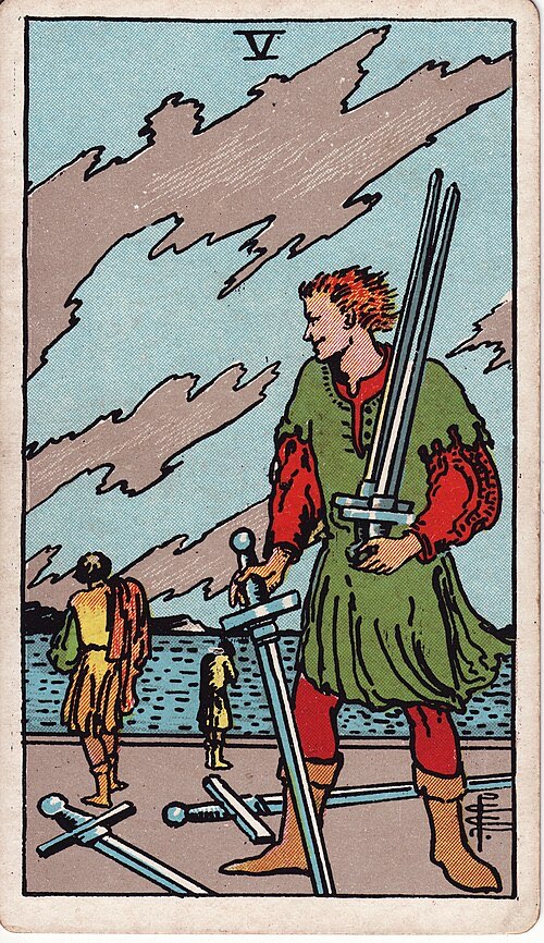 Five of Swords, Rider-Waite-Smith tarot card