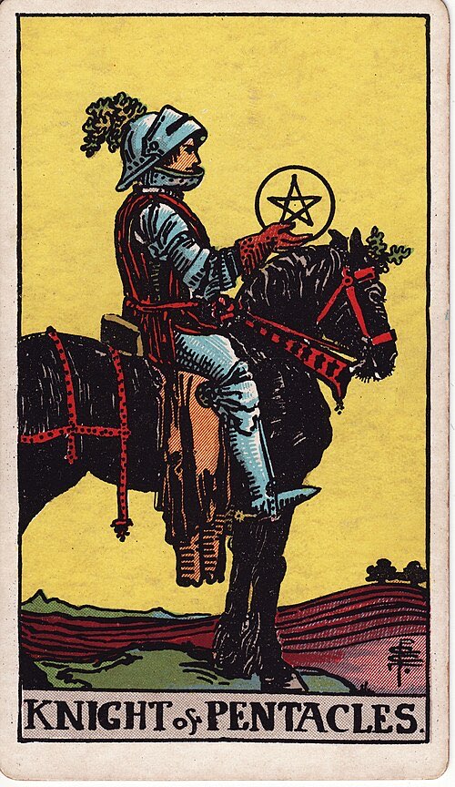 Knight of Pentacles, Rider-Waite-Smith tarot card
