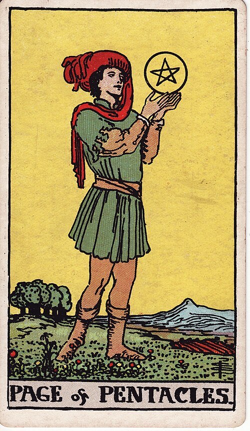 Page of Pentacles, Rider-Waite-Smith tarot card